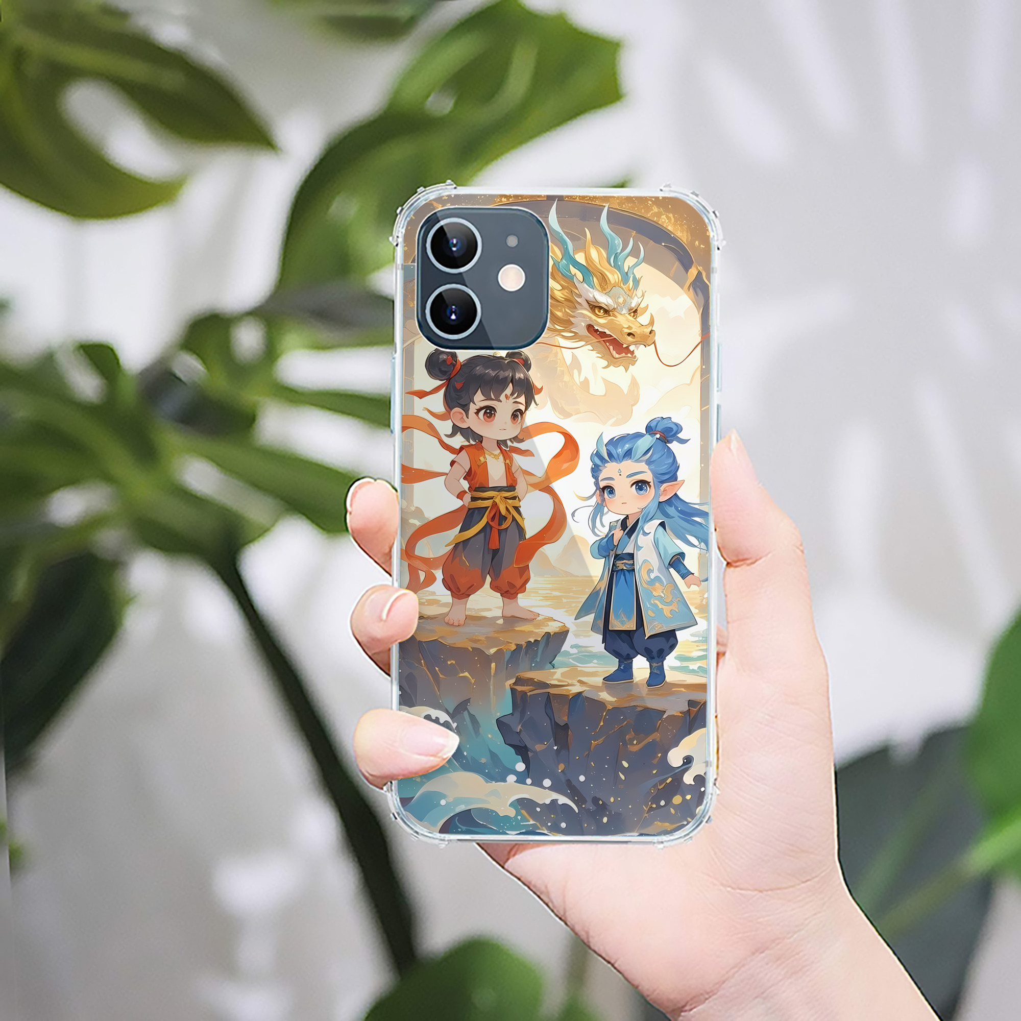 （画像用） Ne Zha 2 ナタ 魔童の大暴れ 【iPhone 12シリーズ対応】透明スマホケース（クリアソフトケース）